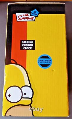 Ultra Rare THE SIMPSONS MOE'S TAVERN TALKING CUCKOO CLOCK (2005) New / Boxed