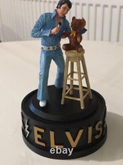 V. RARE'Elvis Sings Teddy Bear' Glass Dome Ornament BRAND NEW BOXED