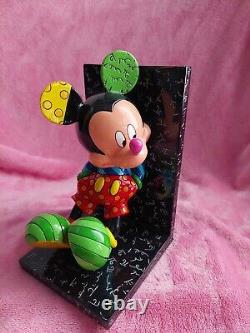 VERY VERY RARE- New Romero Britto Disney Figurine Mickey Mouse Book NEW IN BOX