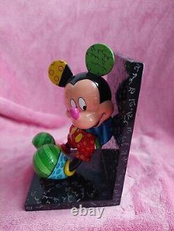 VERY VERY RARE- New Romero Britto Disney Figurine Mickey Mouse Book NEW IN BOX