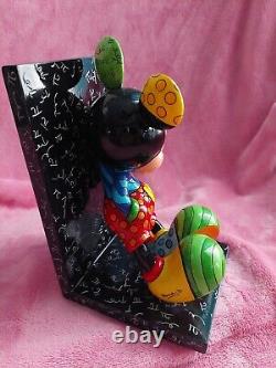 VERY VERY RARE- New Romero Britto Disney Figurine Mickey Mouse Book NEW IN BOX