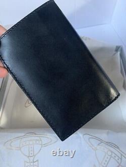 VIVIENNE WESTWOOD VW Private rare black leather coin purse. Gold Orb. NEW boxed