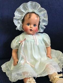 VTG 1940s NEW WBox Ideal Baby Beautiful Miracle 34th St 16 Doll RARE Blue Dress