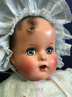 VTG 1940s NEW WBox Ideal Baby Beautiful Miracle 34th St 16 Doll RARE Blue Dress