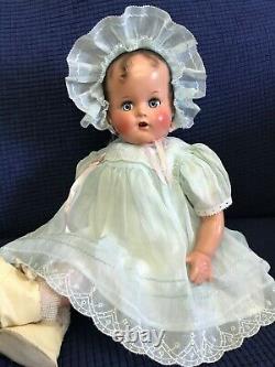 VTG 1940s NEW WBox Ideal Baby Beautiful Miracle 34th St 16 Doll RARE Blue Dress