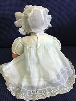 VTG 1940s NEW WBox Ideal Baby Beautiful Miracle 34th St 16 Doll RARE Blue Dress