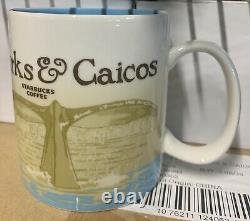 Very Rare 16oz. Turks And Caicos Ceramic Starbucks Coffee Mug New With Box NIB