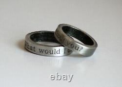 Very Rare Collectible Twilight Saga New Moon Without You 2 Piece Ring Set In Box