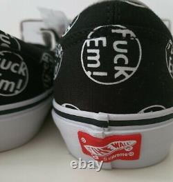 Very rare new with box FW14 Supreme Vans Pro Fuc'Em! US 8 UK 7 EUR 40.5 black