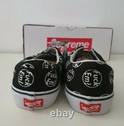 Very rare new with box FW14 Supreme Vans Pro Fuc'Em! US 8 UK 7 EUR 40.5 black