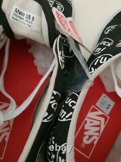 Very rare new with box FW14 Supreme Vans Pro Fuc'Em! US 8 UK 7 EUR 40.5 black