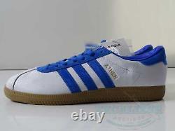 Vintage Adidas Trainers Rare Athen White/blue Gum Uk 7 New Boxed