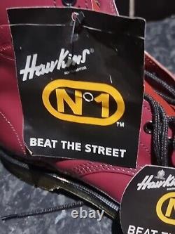 Vintage New & boxed Hawkins Northampton No 1 Boots unisex ox blood red, Very Rare