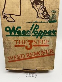 Vintage RARE NOS Original Box WEED POPPER Lawn And Garden Weeding Tool USA