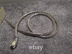 Vintage Rare American Whiting And Davis Silver Snake Belt And Bracelet Boxed New