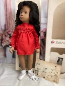 Vintage Sasha Doll in Box 16 Rare Brand New in Box! Brunette in Red Dress. N