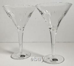 WATERFORD CRYSTAL MARTINI GLASSES x2 JOHN ROCHA INCLINE REED RARE NEW BOXED