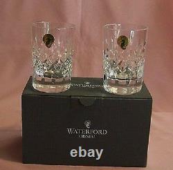 Waterford Theresa Whiskey Tumbler Pair 40009322 Brand New In Box Crystal Rare Fs