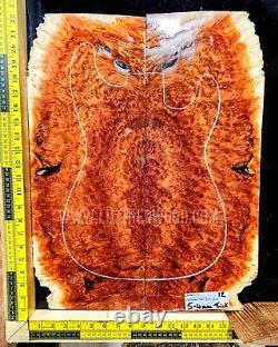 Western Red Box Burl Guitar Top Bookmatched Set Luthier Supplies SUPER RARE