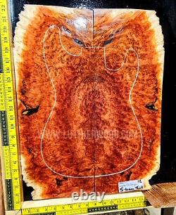 Western Red Box Burl Guitar Top Bookmatched Set Luthier Supplies SUPER RARE