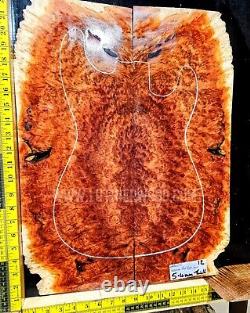 Western Red Box Burl Guitar Top Bookmatched Set Luthier Supplies SUPER RARE