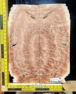 Western Red Box Burl Guitar Top Bookmatched Set Luthier Supplies SUPER RARE