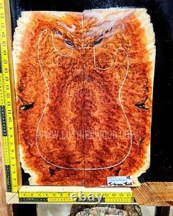 Western Red Box Burl Guitar Top Bookmatched Set Luthier Supplies SUPER RARE