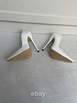 White Rare Extreme High Heels 18.5cm 42 / 9.5 New Fetish Pumps With Box