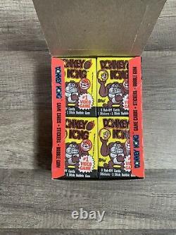 1982 Topps Donkey Kong Cartes À Échanger Full Box Première Sortie De Jeu Vidéo Rare