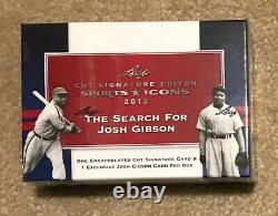 2012 Leaf Cut Signature Edition Sports Icons Hobby Box Avec Josh Gibson Card Rare