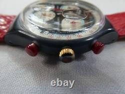 A Rare 1995 Swatch Chrono Watch'ralye' Scm403, New Batt, Boxed, Papers