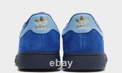 Adidas Originals Munchen Edge Trainers Blue-uk 9 Sneakers-new-100% Genuine-rare