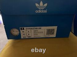 Adidas Superstar OG. Noir Blanc Deadstock CQ2476 Neuf dans sa boîte non porté taille 8 RARE
