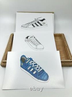 Adidas Très Rare Art Ad Célébrer L’originalité Wood Box Affiches 2006 Sneaker