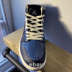 Air Jordan 1 MID Se Craft Homme Chaussures Taille Uk 10 Rare Lueur Dans Le Noir Blue Navy