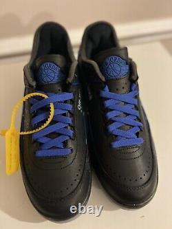 Air Jordan 2 Retro Low SP Off-White Noir Bleu UK6/ US7 Neuf dans la boîte DS Rare