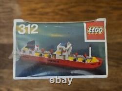 Bateau-citerne Lego 312, Vintage 1973 Très rare Scellé (Boîte usée comme sur la photo)