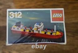 Bateau-citerne Lego 312, Vintage 1973 Très rare Scellé (Boîte usée comme sur la photo)