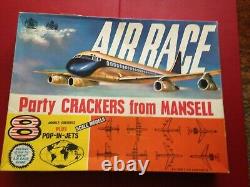 Boîte de 8 crackers de fête vintage Mansell Air Race RARE en très bon état