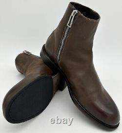 Bottes en cuir marron à fermeture éclair sur le côté Paul Smith / Chaussures neuves dans leur boîte rares UK8 EU42 US9