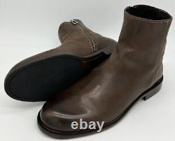 Bottes en cuir marron à fermeture éclair sur le côté Paul Smith / Chaussures neuves dans leur boîte rares UK8 EU42 US9