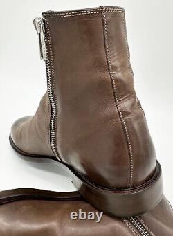 Bottes en cuir marron à fermeture éclair sur le côté Paul Smith / Chaussures neuves dans leur boîte rares UK8 EU42 US9