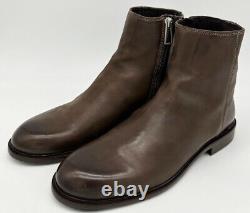 Bottes en cuir marron à fermeture éclair sur le côté Paul Smith / Chaussures neuves dans leur boîte rares UK8 EU42 US9