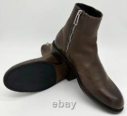 Bottes en cuir marron à fermeture éclair sur le côté Paul Smith / Chaussures neuves dans leur boîte rares UK8 EU42 US9