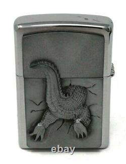 Briquet Zippo Alligator Gator sur scène dans boîte miroir Rare Neuf en boîte