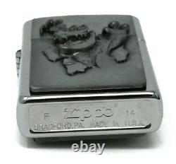 Briquet Zippo Alligator Gator sur scène dans boîte miroir Rare Neuf en boîte