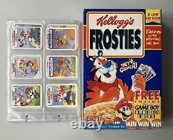 Cartes de collection complètes Kellogg's Frosties Nintendo Gameboy + boîte de céréales rare