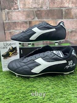 Chaussures de football Diadora Baggio Sc 1993 toutes neuves dans leur boîte, collection rare pour les collectionneurs, taille 8.5 au Royaume-Uni.