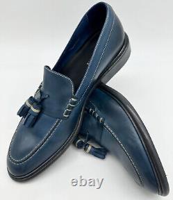 Chaussures slip-on en cuir véritable bleu marine Paul Smith, neuves dans leur boîte, taille rare Szuk8 Eu42 Us9.