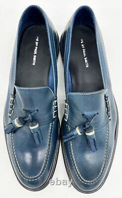 Chaussures slip-on en cuir véritable bleu marine Paul Smith, neuves dans leur boîte, taille rare Szuk8 Eu42 Us9.